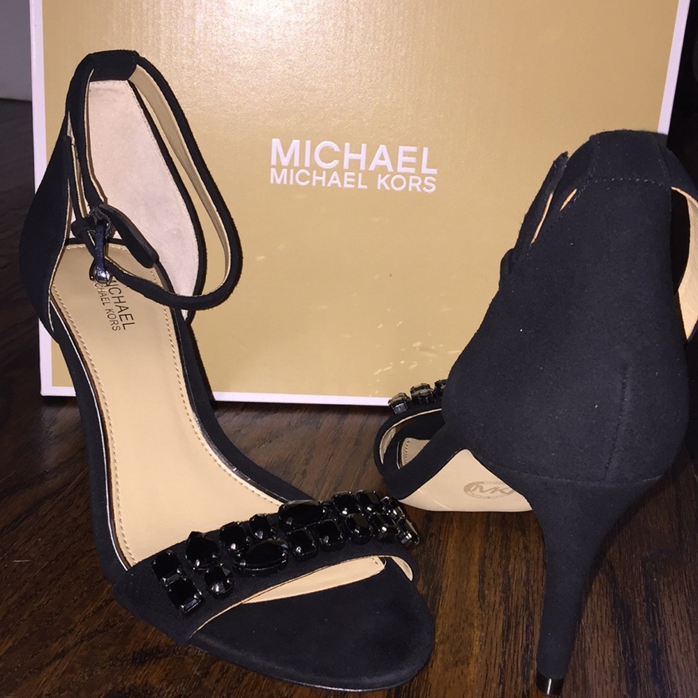 Michael Kors Rhinsetone Suede Heel